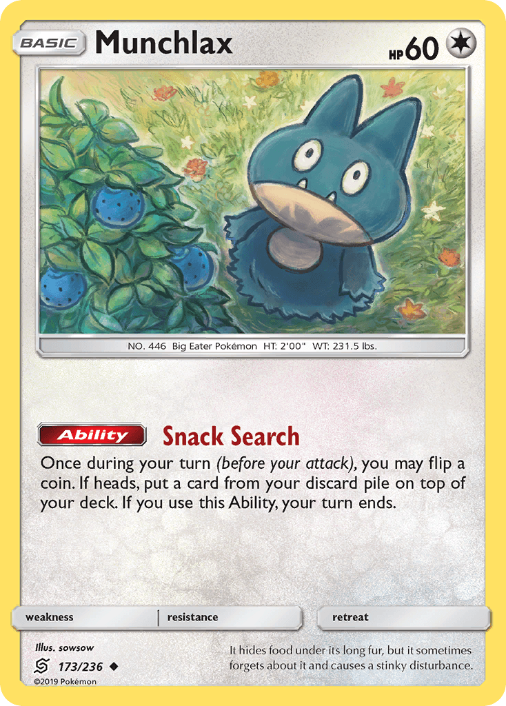 Munchlax Pokémon card