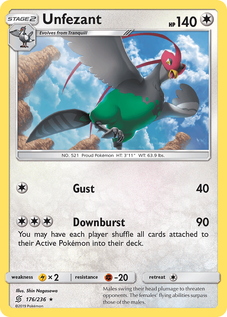Unfezant Pokémon card