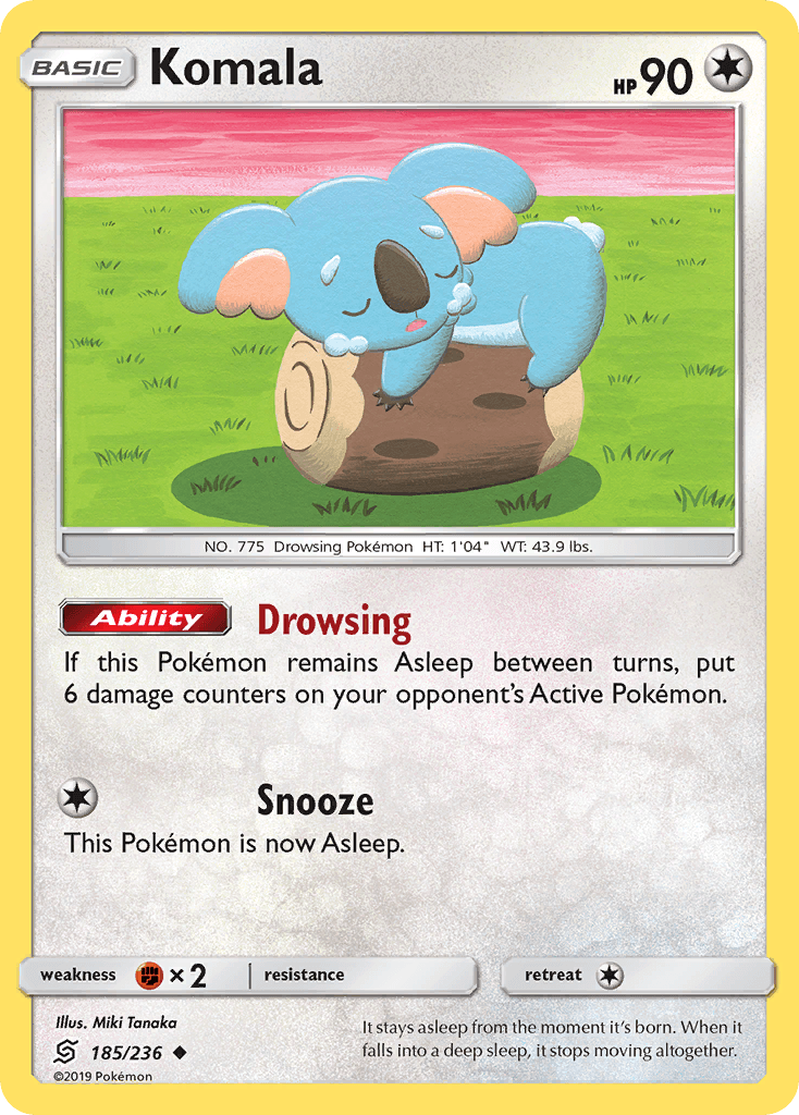 Komala Pokémon card