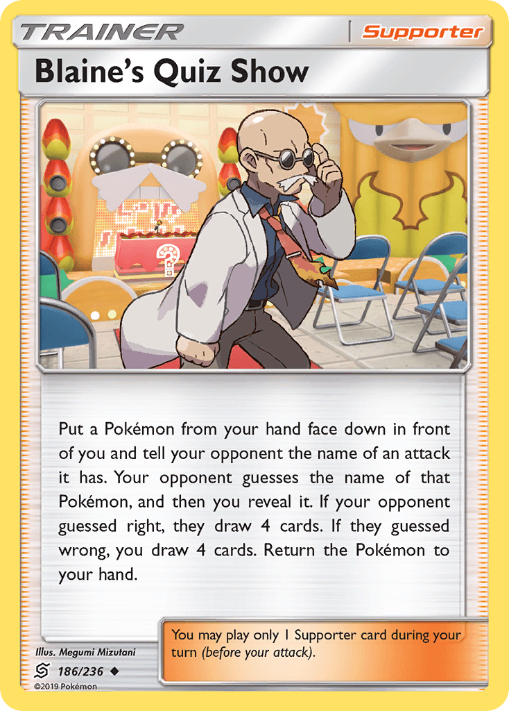 Blaine's Quiz Show Pokémon card