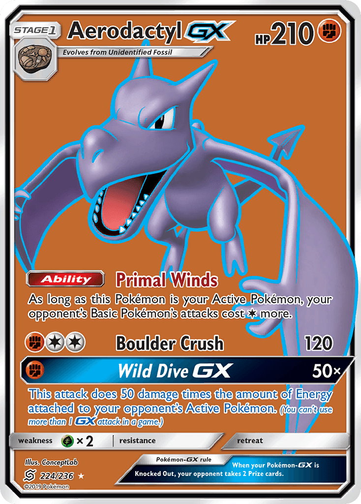 Aerodactyl-GX Pokémon card