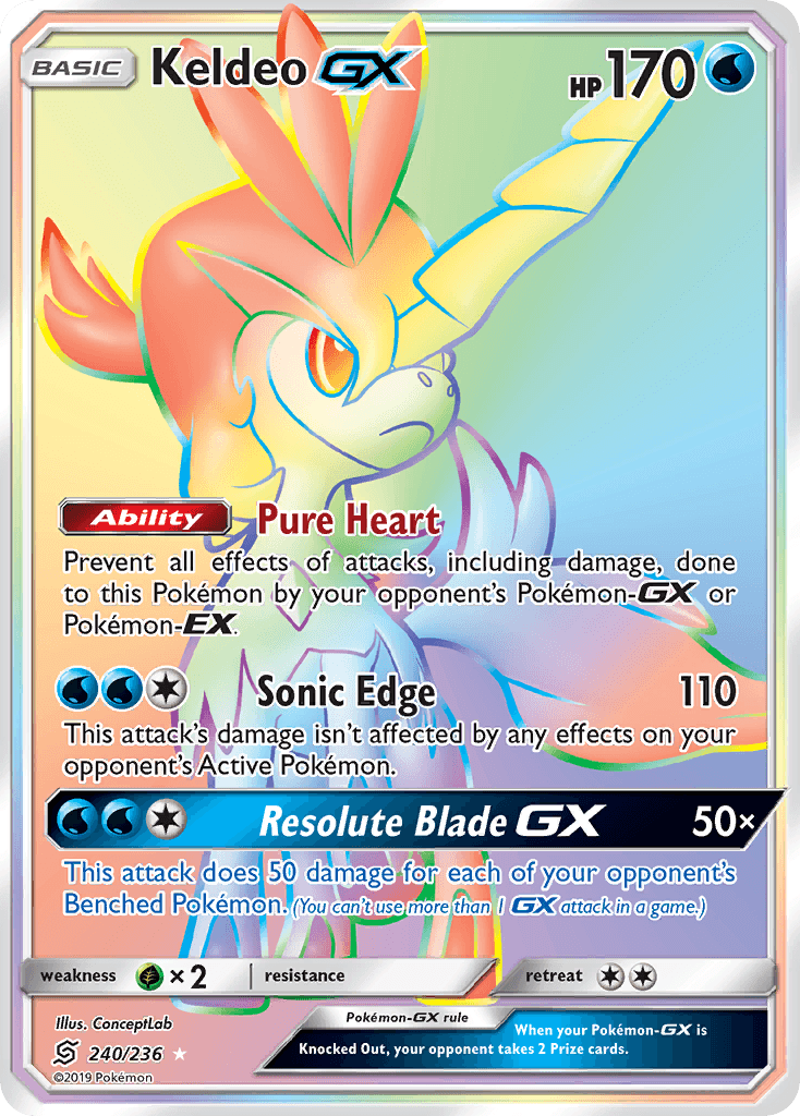 Keldeo-GX Pokémon card