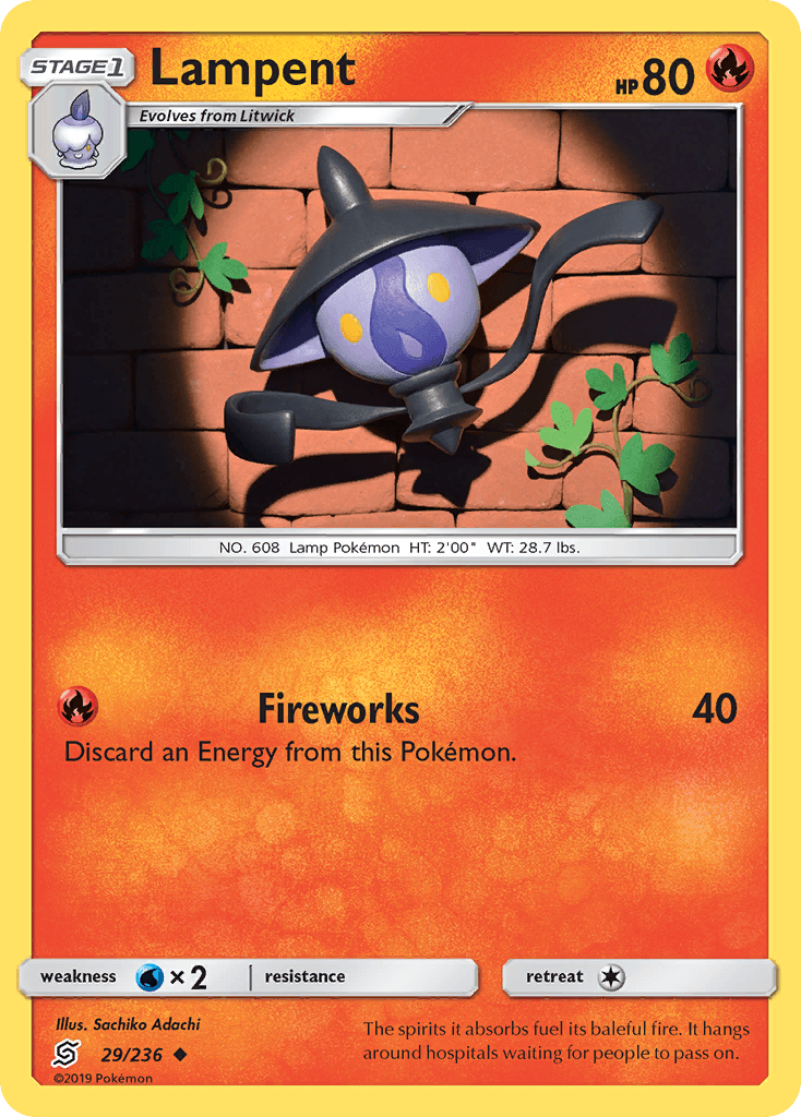 Lampent Pokémon card