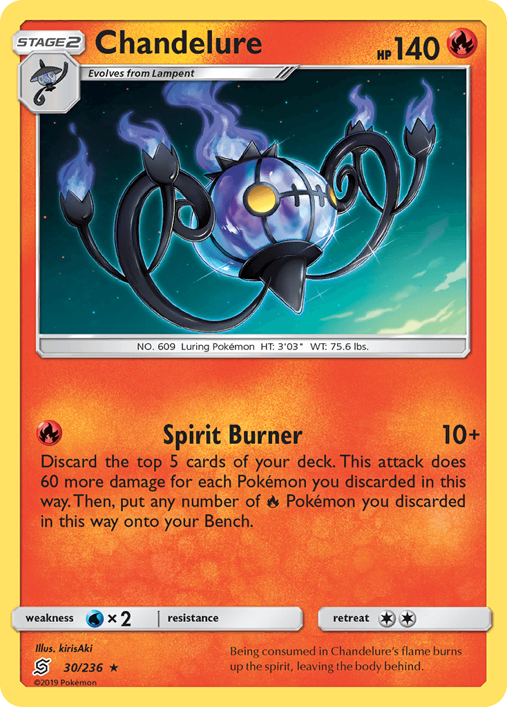 Chandelure Pokémon card