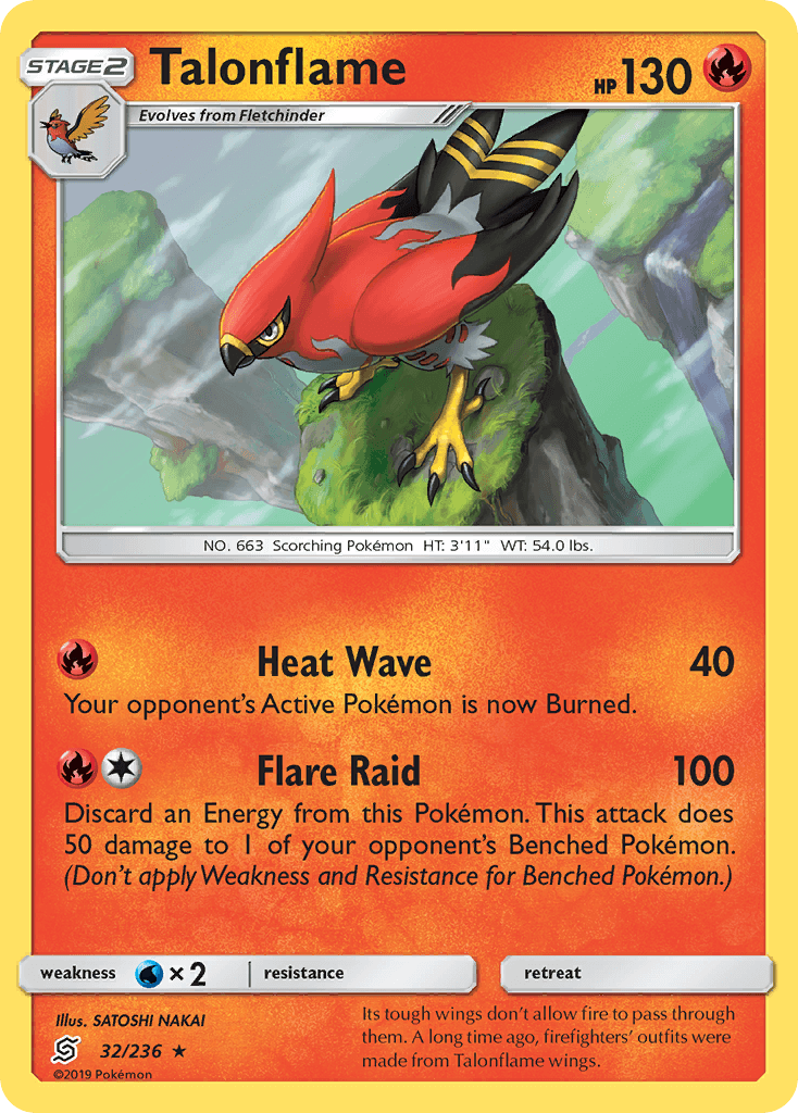 Talonflame Pokémon card