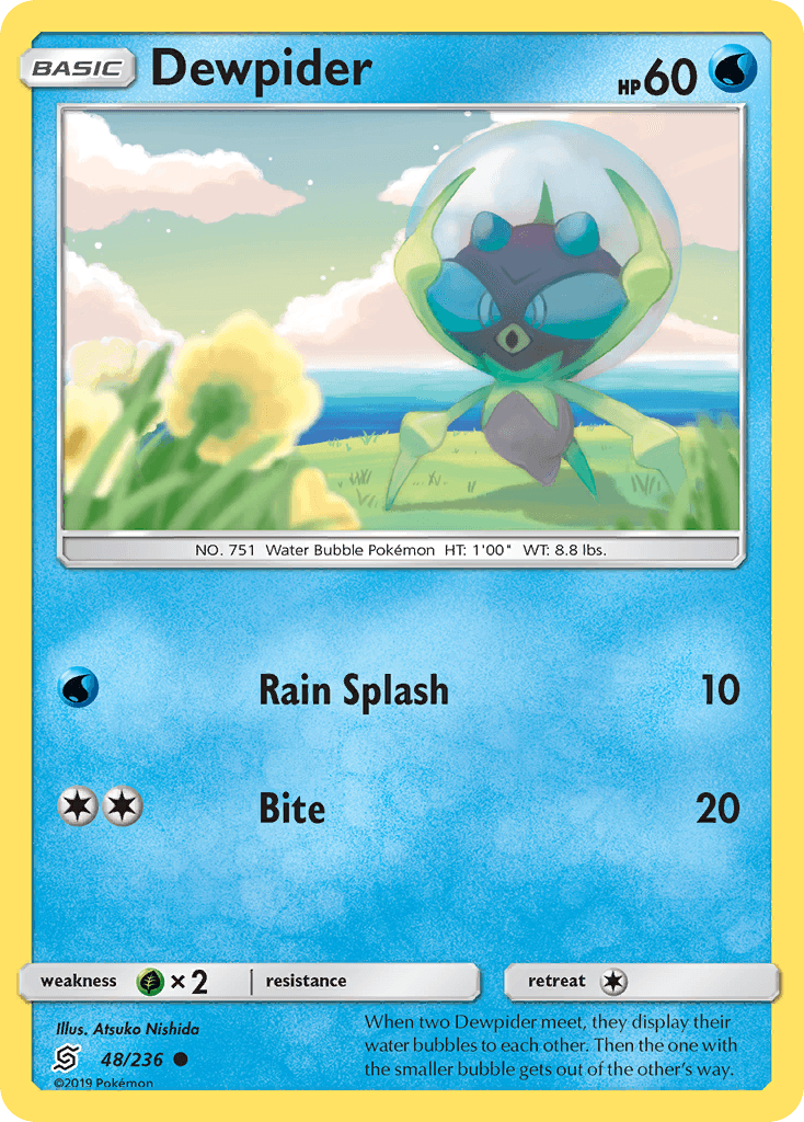Dewpider Pokémon card