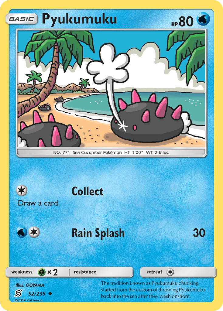 Pyukumuku Pokémon card
