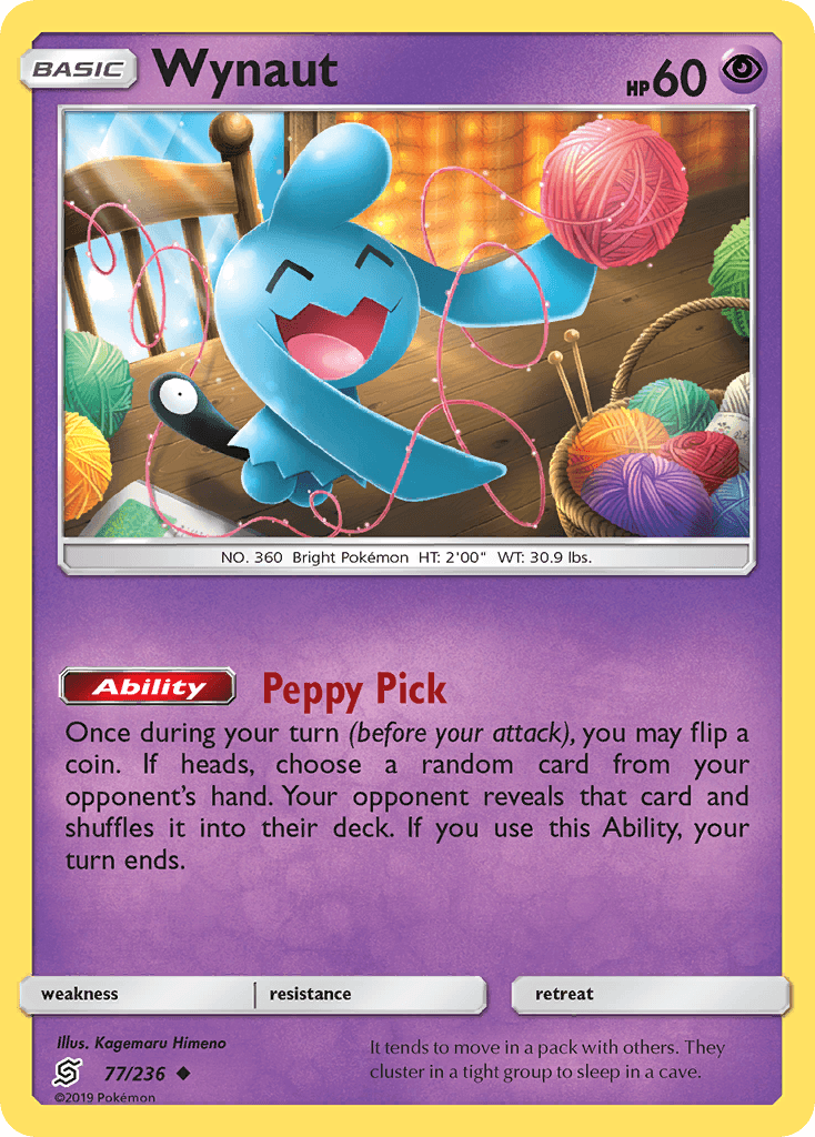 Wynaut Pokémon card