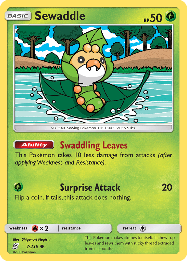 Sewaddle Pokémon card