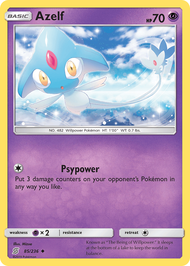 Azelf Pokémon card