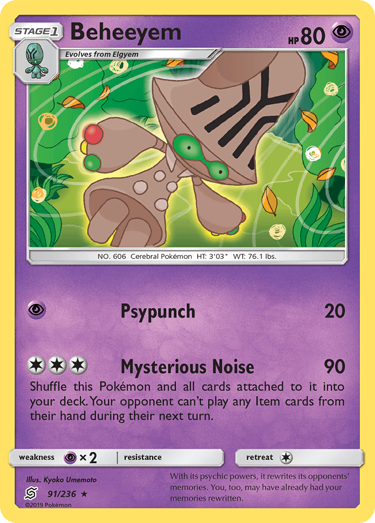 Beheeyem Pokémon card