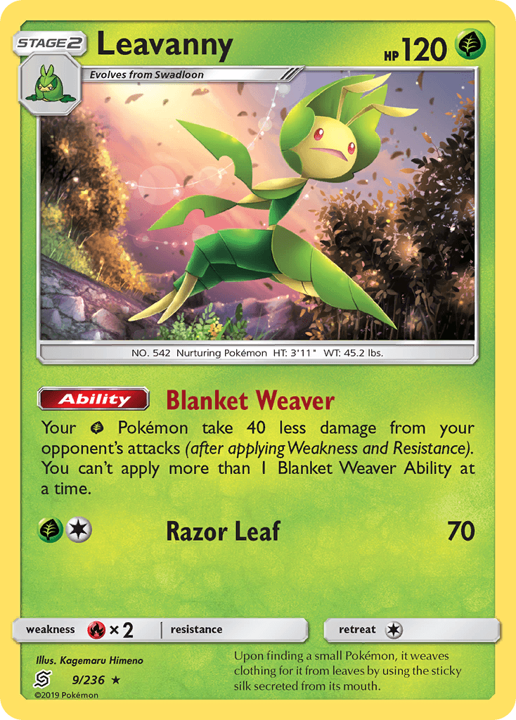 Leavanny Pokémon card
