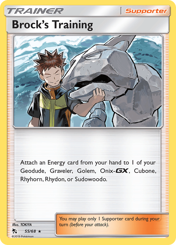 Brock's Training Pokémon card