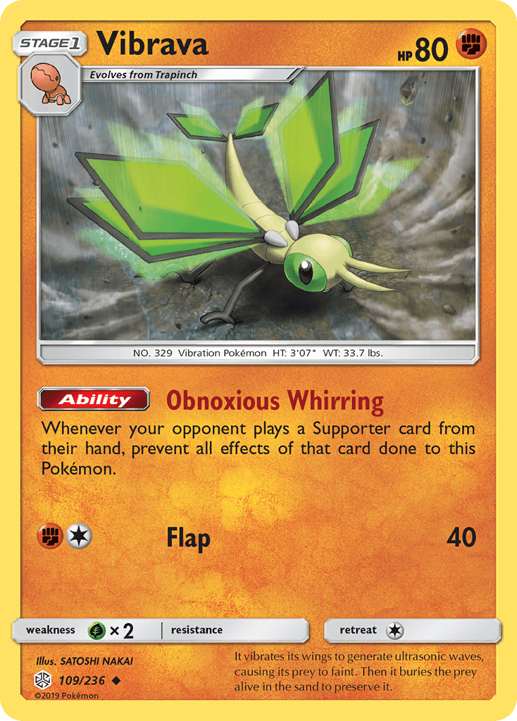 Vibrava Pokémon card
