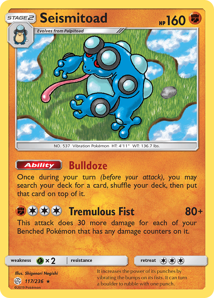 Seismitoad Pokémon card