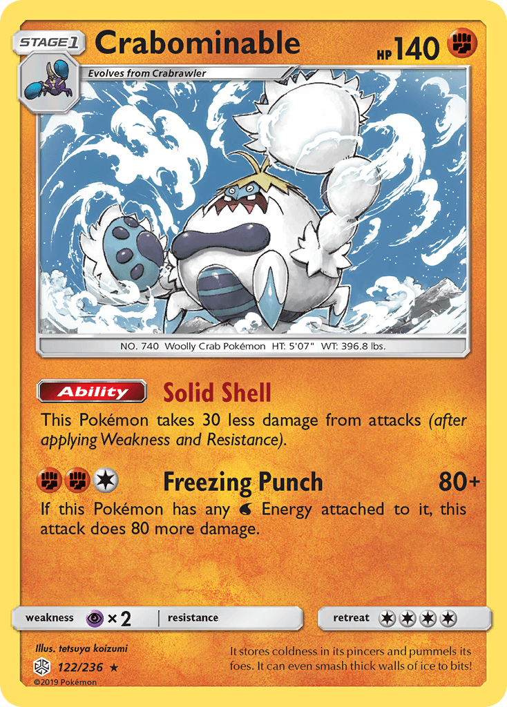 Crabominable Pokémon card