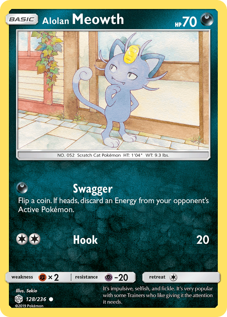 Alolan Meowth Pokémon card