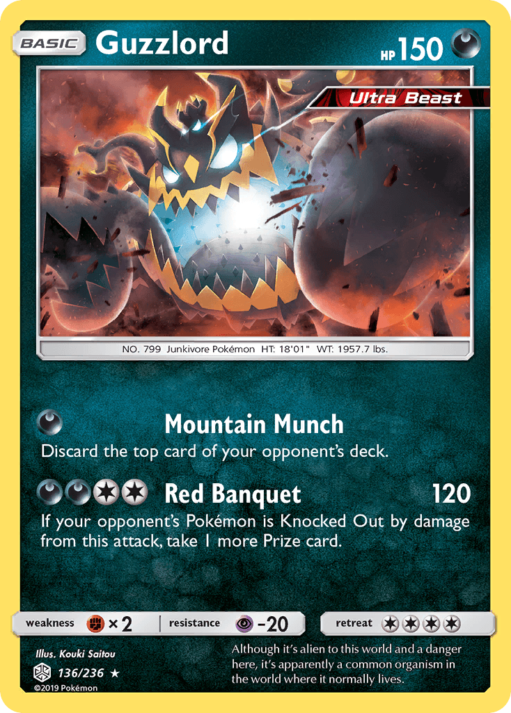 Guzzlord Pokémon card