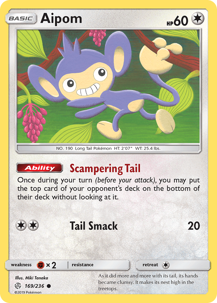 Aipom Pokémon card