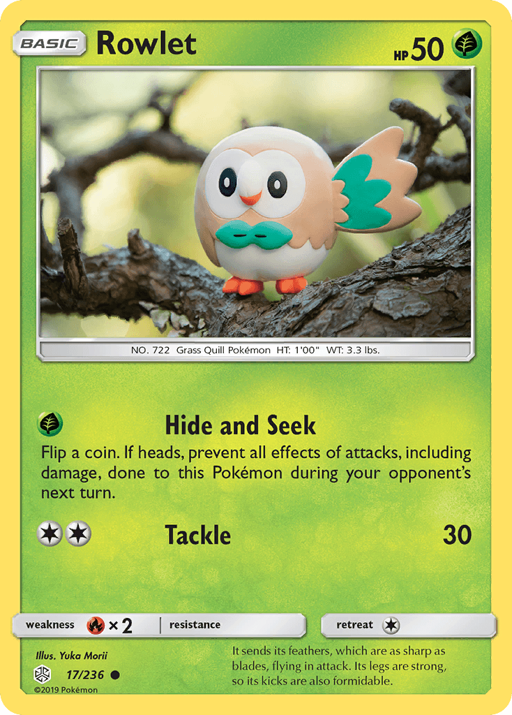 Rowlet Pokémon card