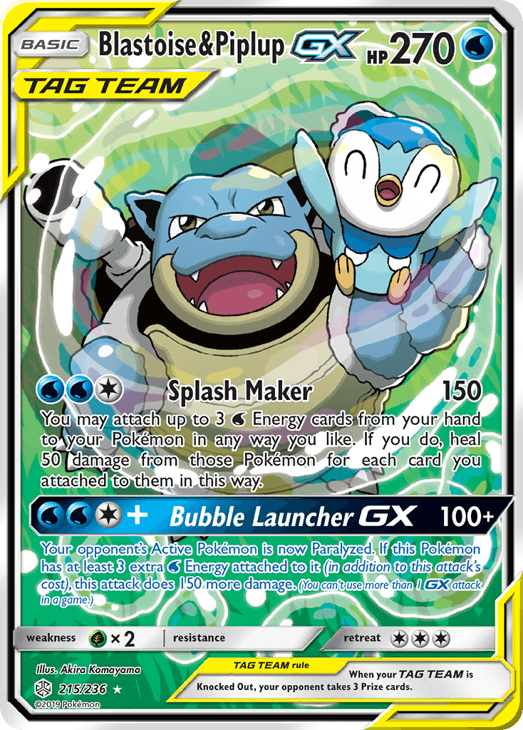 Blastoise & Piplup-GX from Cosmic Eclipse