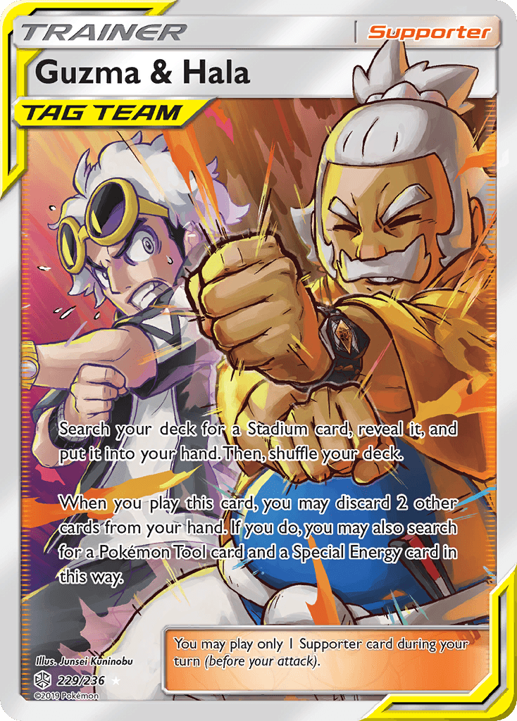 Guzma & Hala Pokémon card