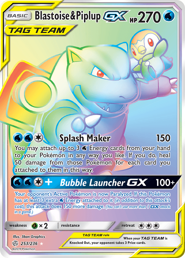 Blastoise & Piplup-GX from Cosmic Eclipse