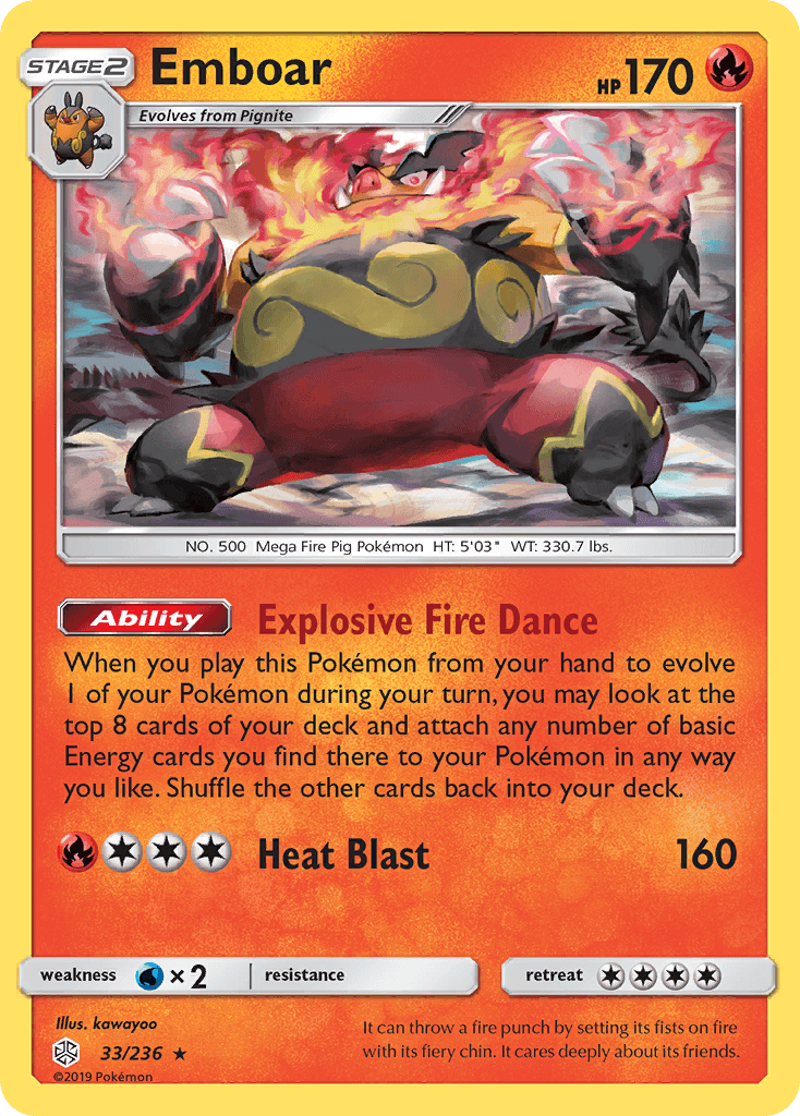 Emboar Pokémon card