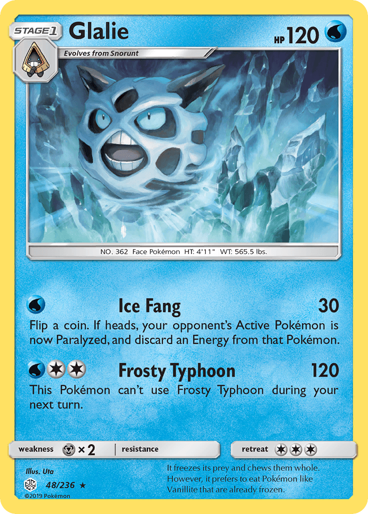 Glalie Pokémon card