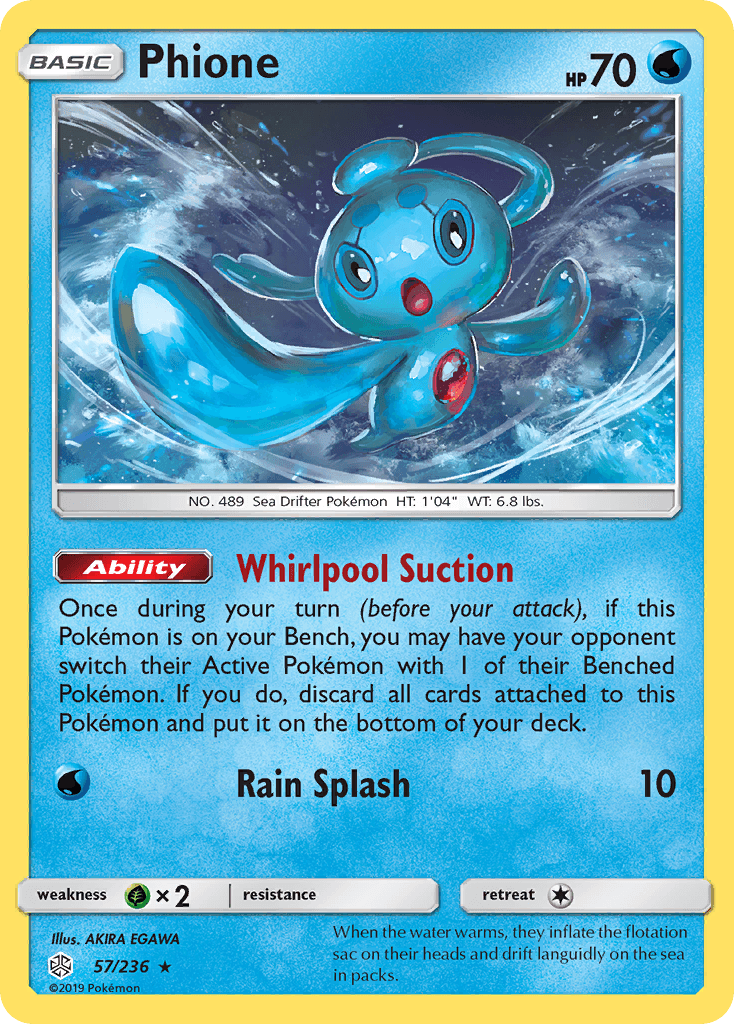 Phione Pokémon card