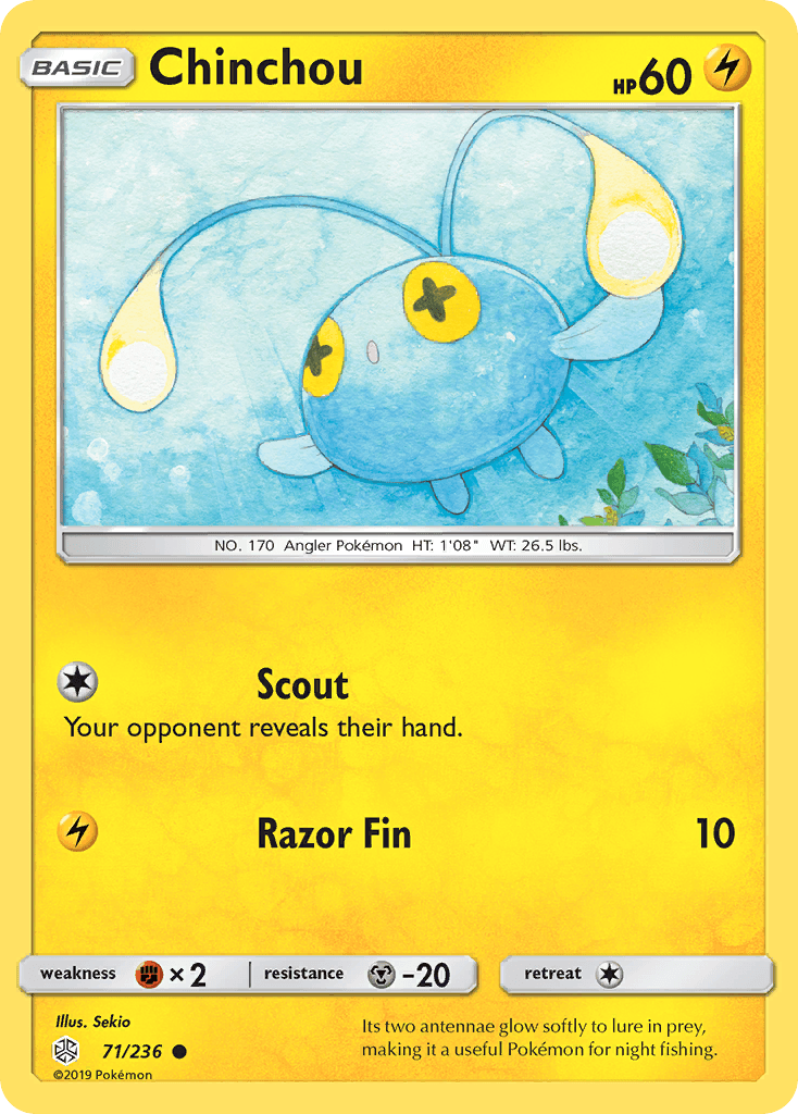 Chinchou Pokémon card