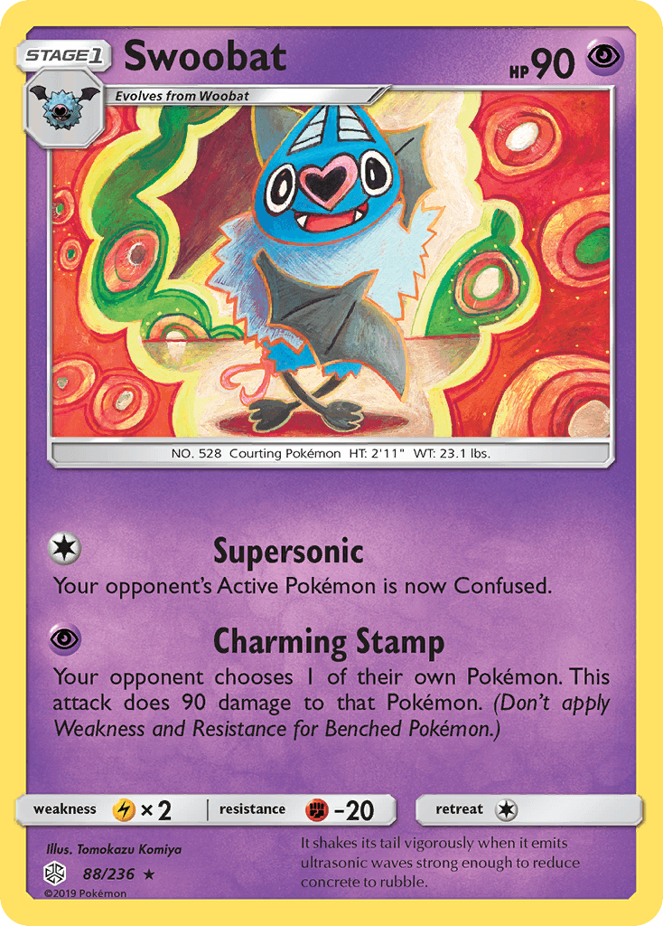Swoobat Pokémon card
