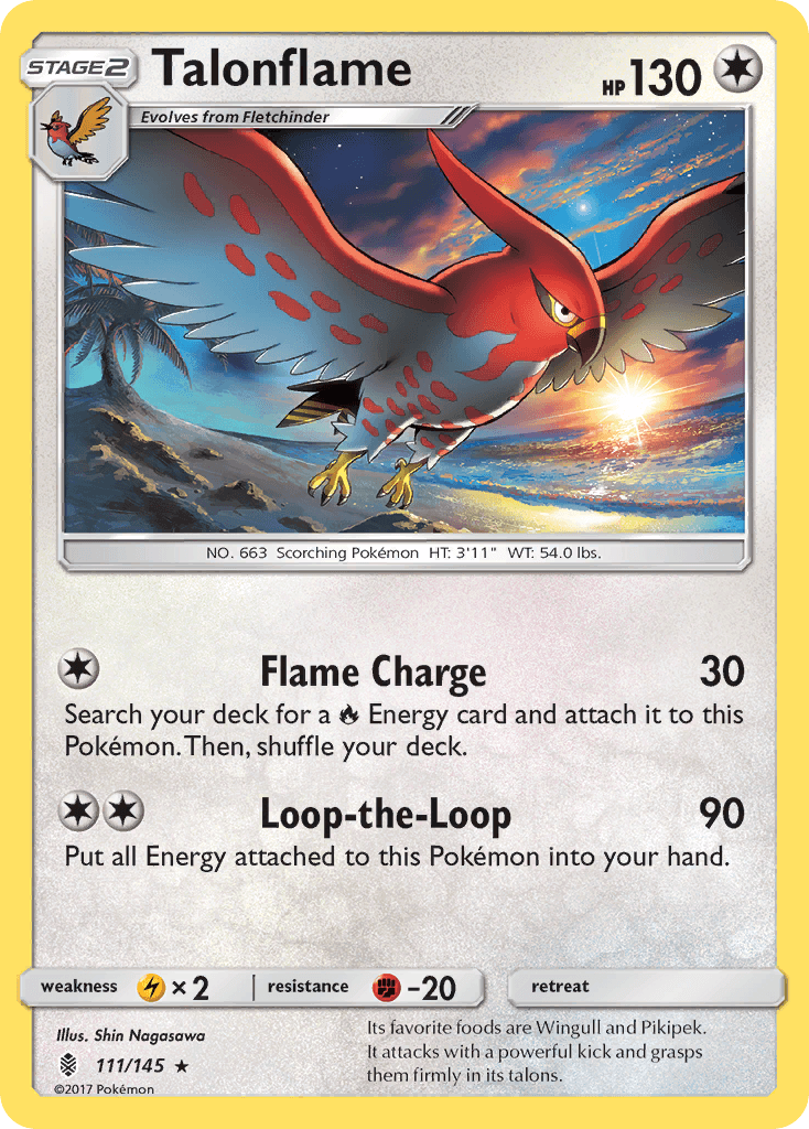 Talonflame Pokémon card