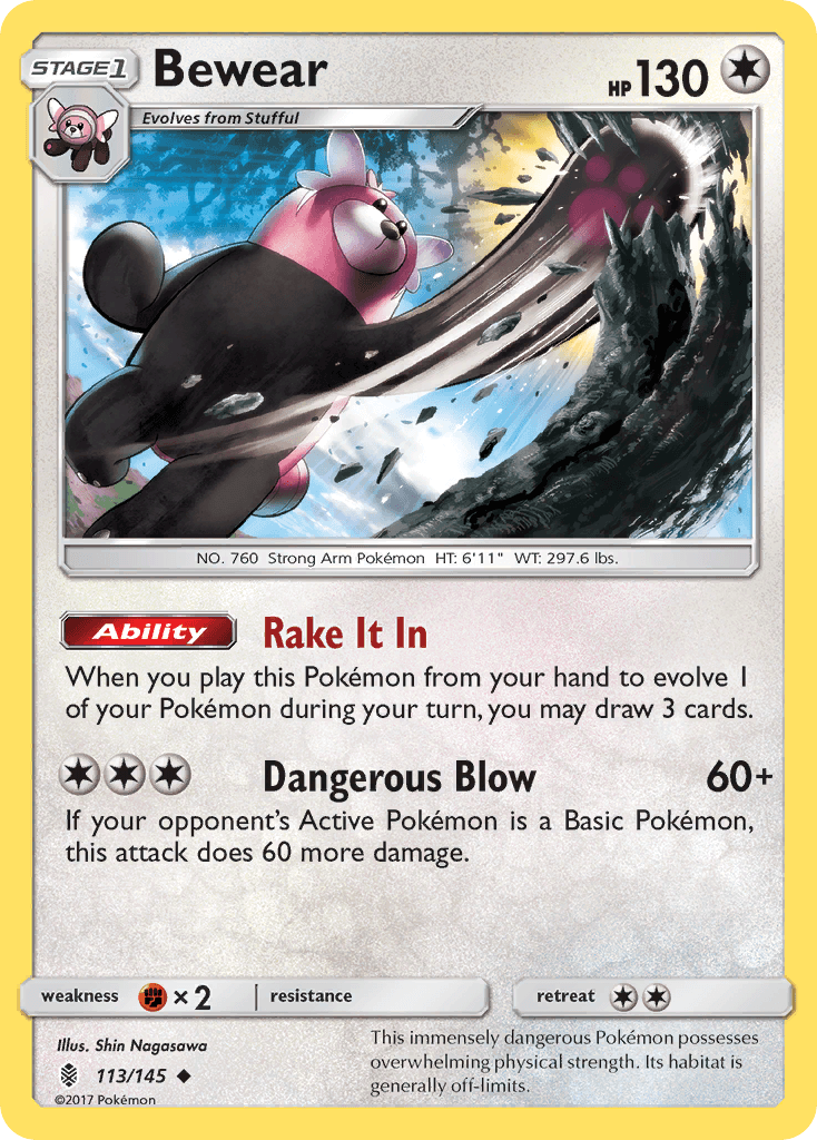 Bewear Pokémon card