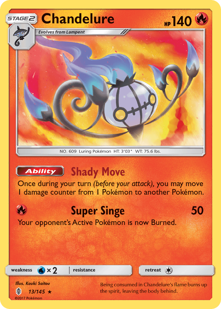 Chandelure Pokémon card
