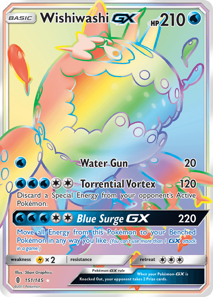 Wishiwashi-GX Pokémon card