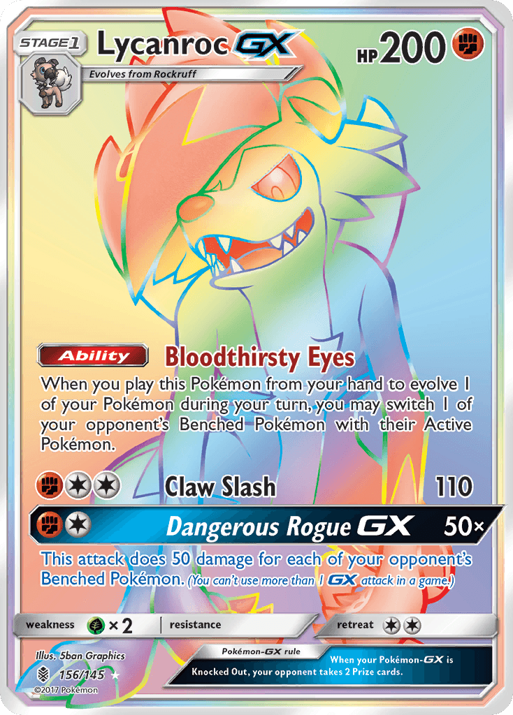 Lycanroc-GX Pokémon card