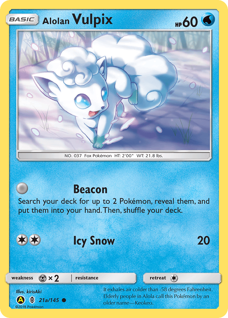 Alolan Vulpix Pokémon card