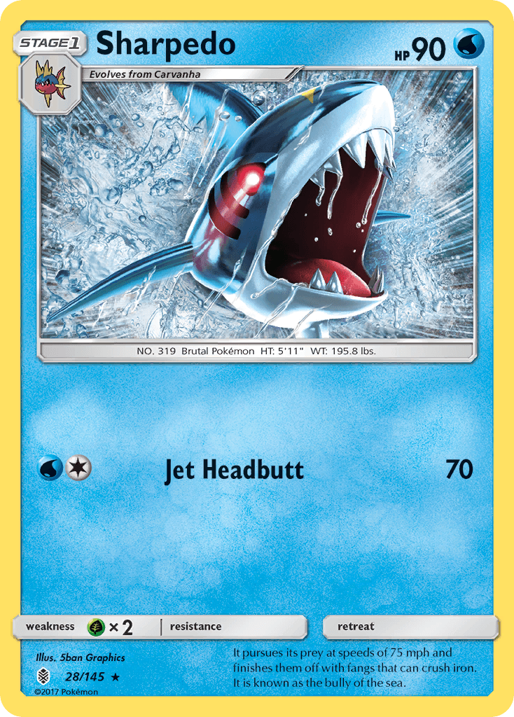 Sharpedo Pokémon card