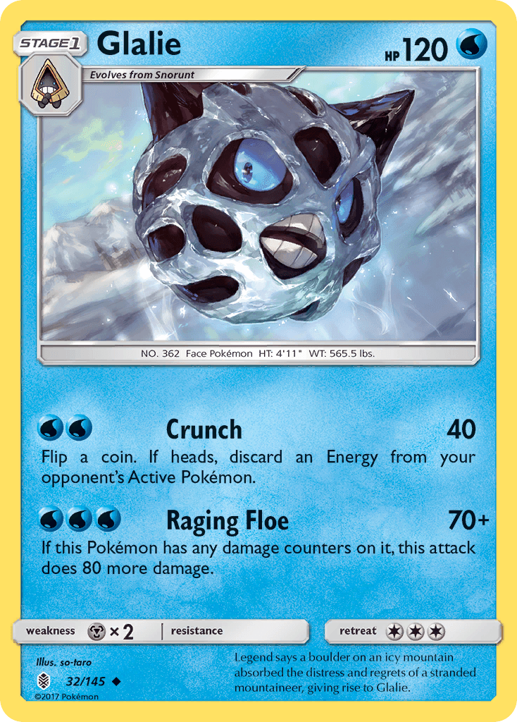 Glalie Pokémon card