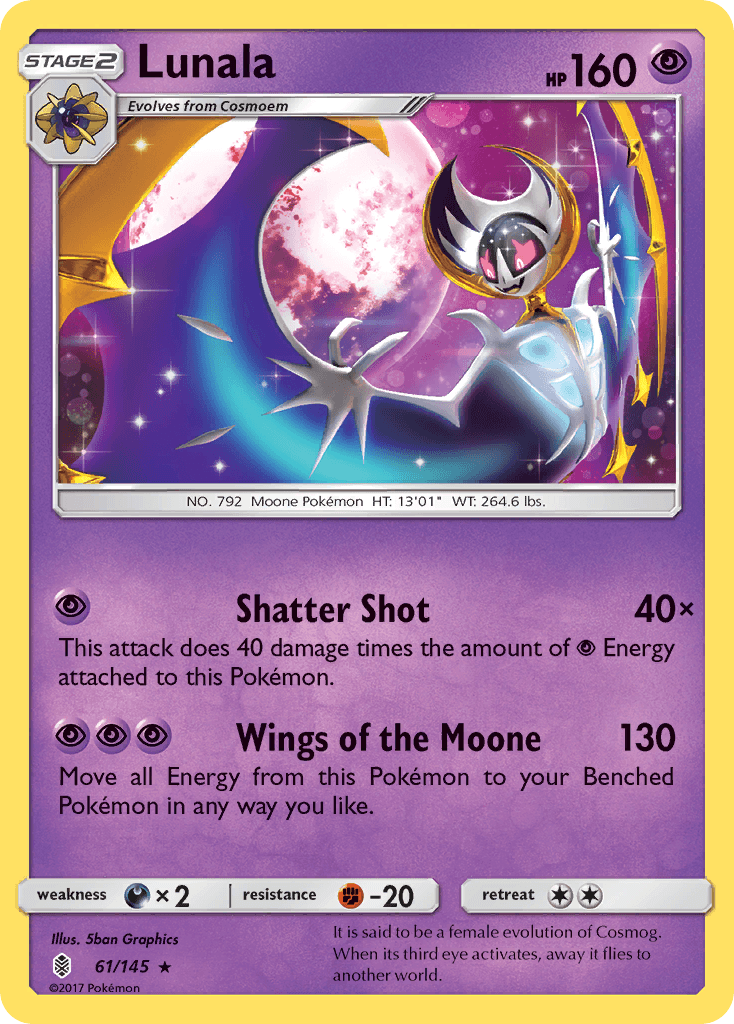 Lunala Pokémon card