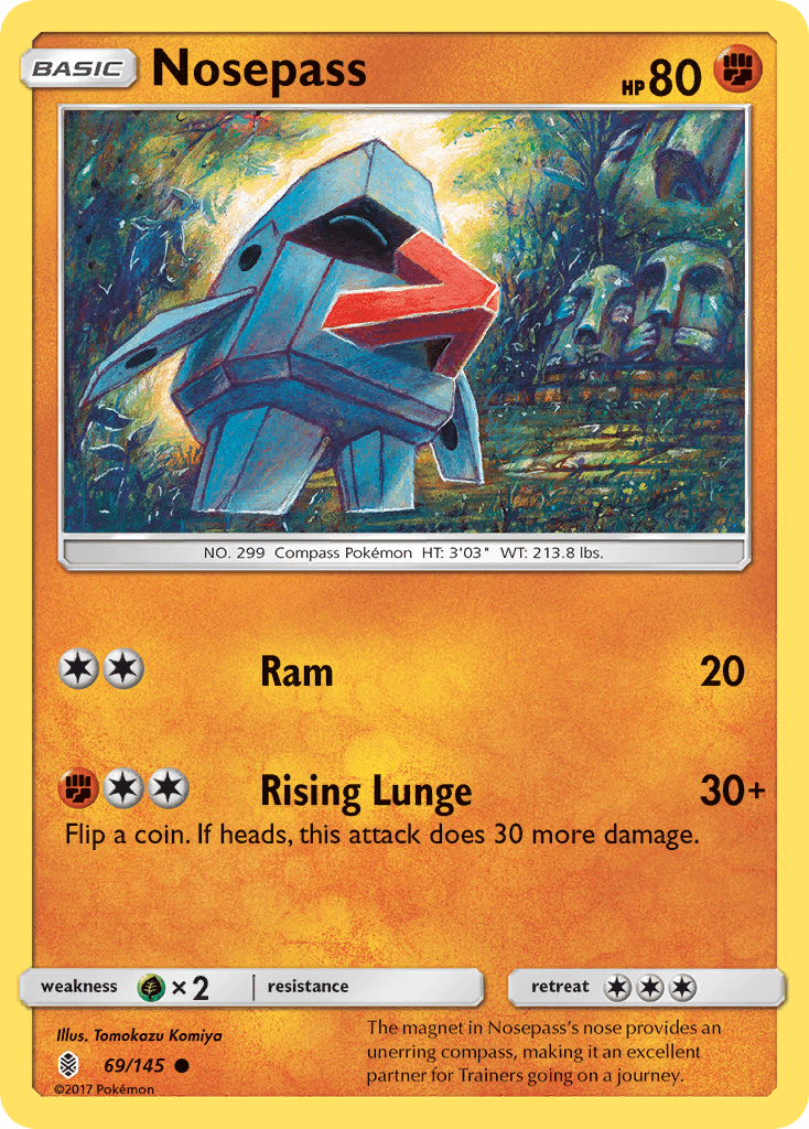 Nosepass Pokémon card