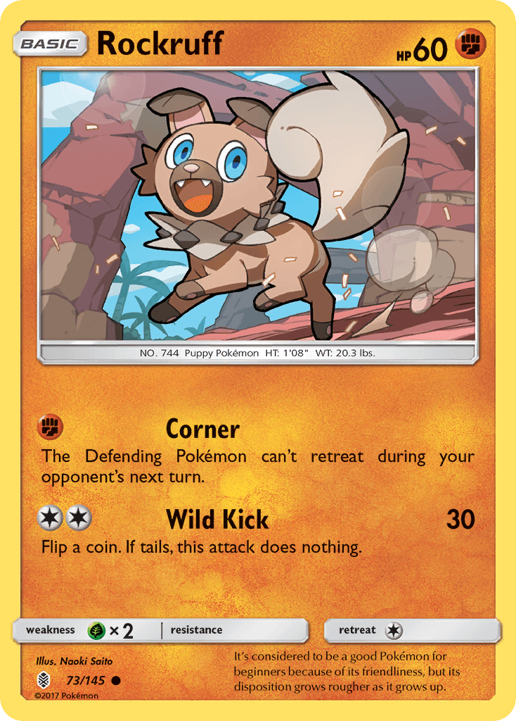 Rockruff Pokémon card