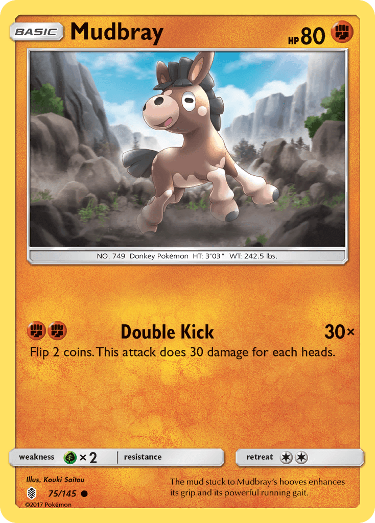 Mudbray Pokémon card