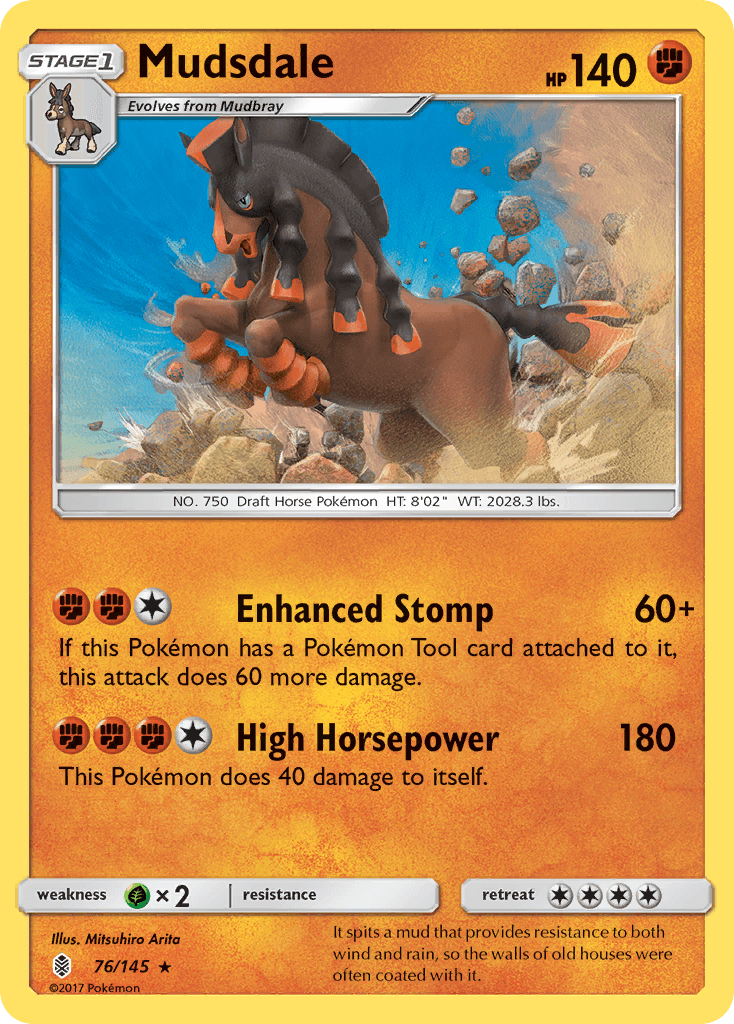 Mudsdale Pokémon card