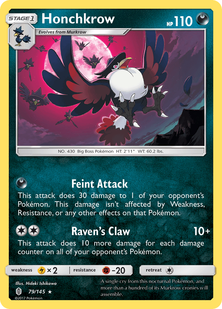 Honchkrow Pokémon card