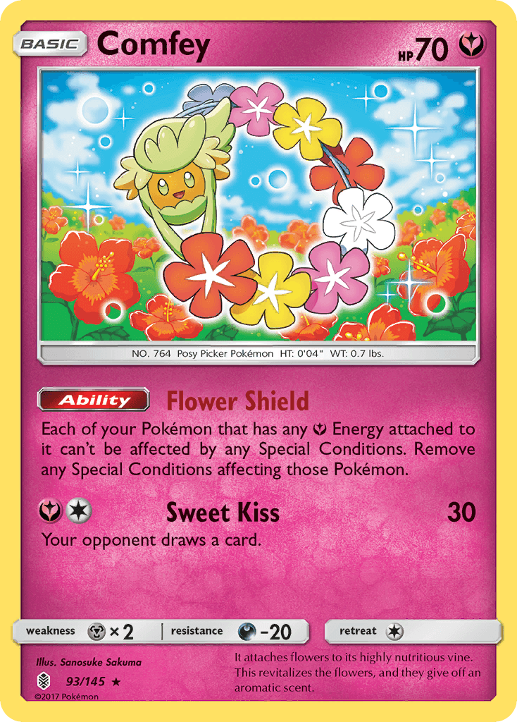 Comfey Pokémon card