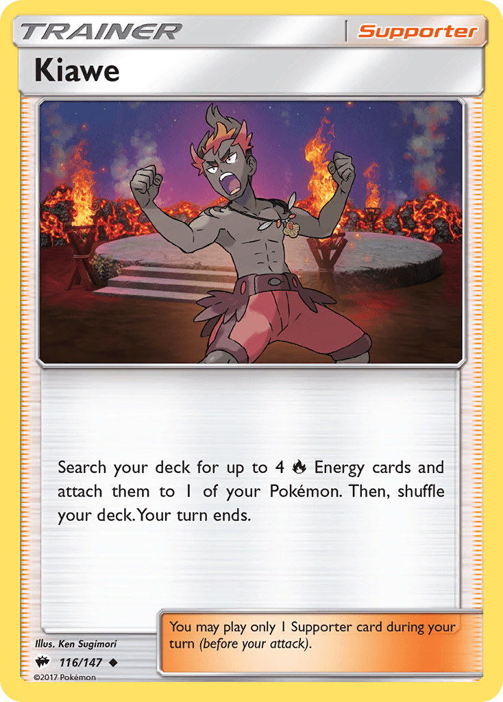 Kiawe Pokémon card