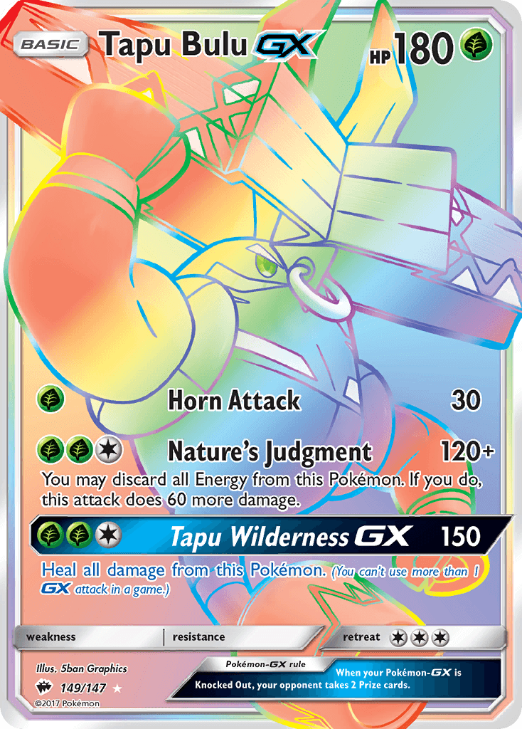 Tapu Bulu-GX Pokémon card