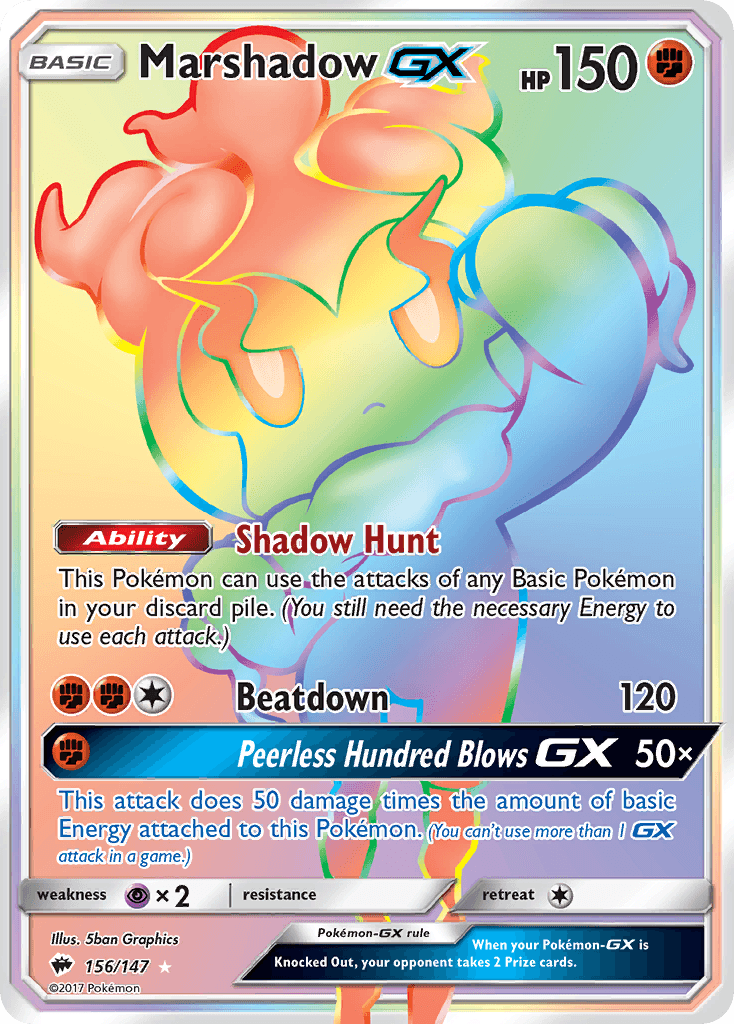 Marshadow-GX Pokémon card
